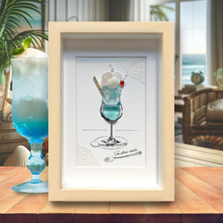 シーグラスアート　♡大好きクリオネちゃん♡　♡冬のレアカクテル♡海ver. 海の恵みのカクテル5 “Sparkle”〉シーグラスアート その他アート moon