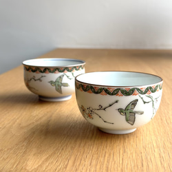 染付 芙蓉手　2個　京焼　清水焼 染付 芙蓉手 2個 京焼 清水焼 染付 なます皿 2ケ 芙蓉手 明治 花文様