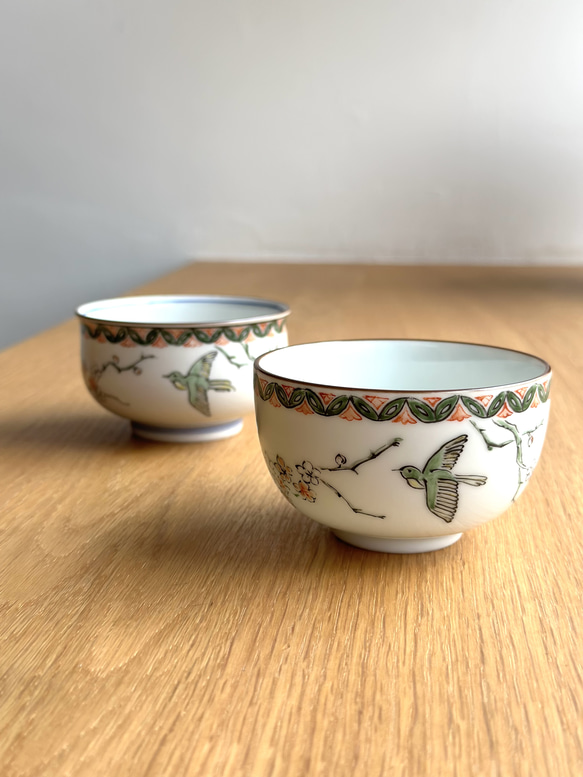 【京焼・清水焼】京都　水野春陽窯　上絵　梅とウグイス　汲み出し　小鉢　湯呑み 人気・おすすめ｜使いやすい・旅行におすすめ 品質保証 全国発送 正規品・日本国内発送・安心保証付き