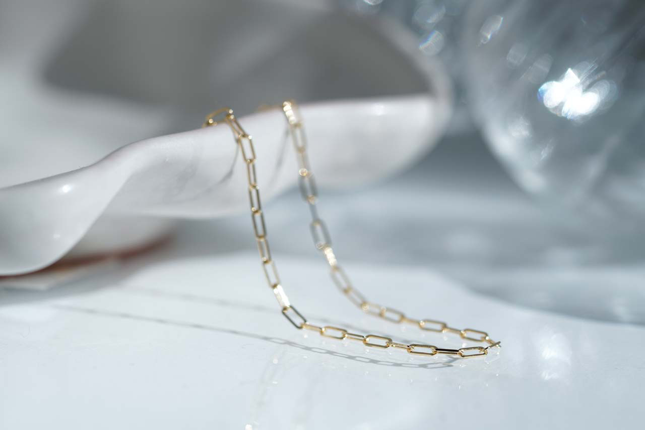 【送料無料】K18 クリップチェーン ブレスレット 幅1.6mm