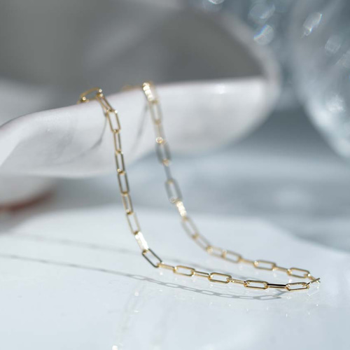 送料無料】K18 クリップチェーン ブレスレット 幅1.6mm ブレスレット