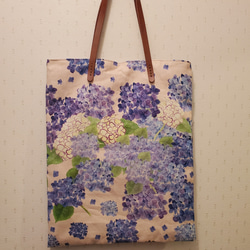 初夏のお散歩バッグ【紫陽花　ネロリ】 2枚目の画像
