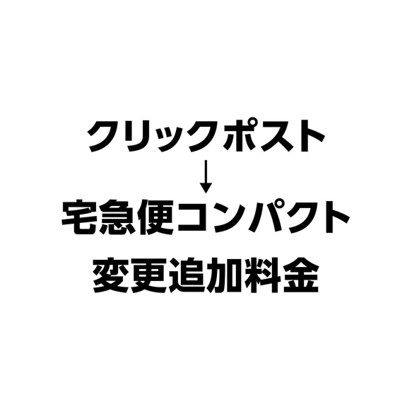 クリックポスト→宅急便コンパクト　変更追加料金 1枚目の画像