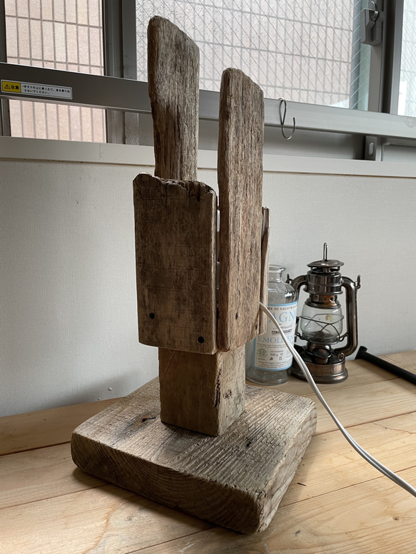 ★⭐︎ 合わせ板のテーブルランプ　⭐︎★ 流木ランプ　テーブルランプ 3枚目の画像