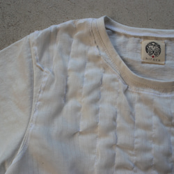 4way レイヤードT〔綿100%〕水面のようなさりげない透け感 minamoTシャツ [white] 8枚目の画像