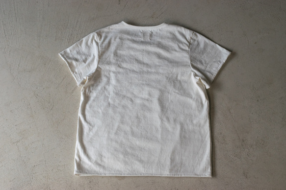4way レイヤードT〔綿100%〕水面のようなさりげない透け感 minamoTシャツ [white] 11枚目の画像