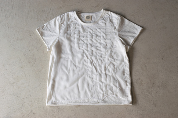 4way レイヤードT〔綿100%〕水面のようなさりげない透け感 minamoTシャツ [white] 10枚目の画像