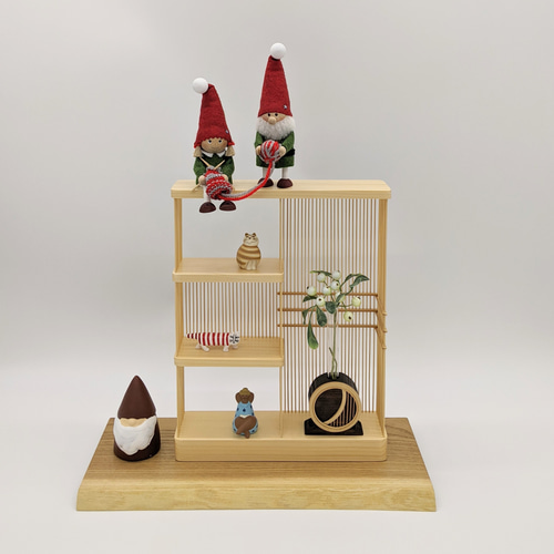 駿河竹細工 ウォールシェルフ 飾り棚 飾り台 一輪挿し インテリア