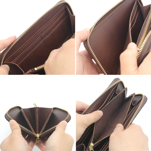 暮らしを整える」ヌメ革長財布