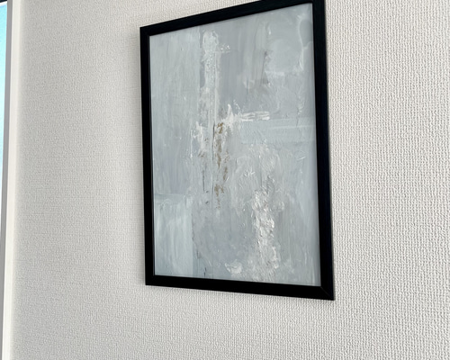 絵画　油絵　原画　一点物　北欧　風景　樹　グレー　アート　インテリア　SM 絵画 油絵 原画 一点物 北欧 風景 樹 グレー アート インテリア SM