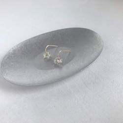 ハーキマーダイヤモンドのピアス / 14kgf 8枚目の画像