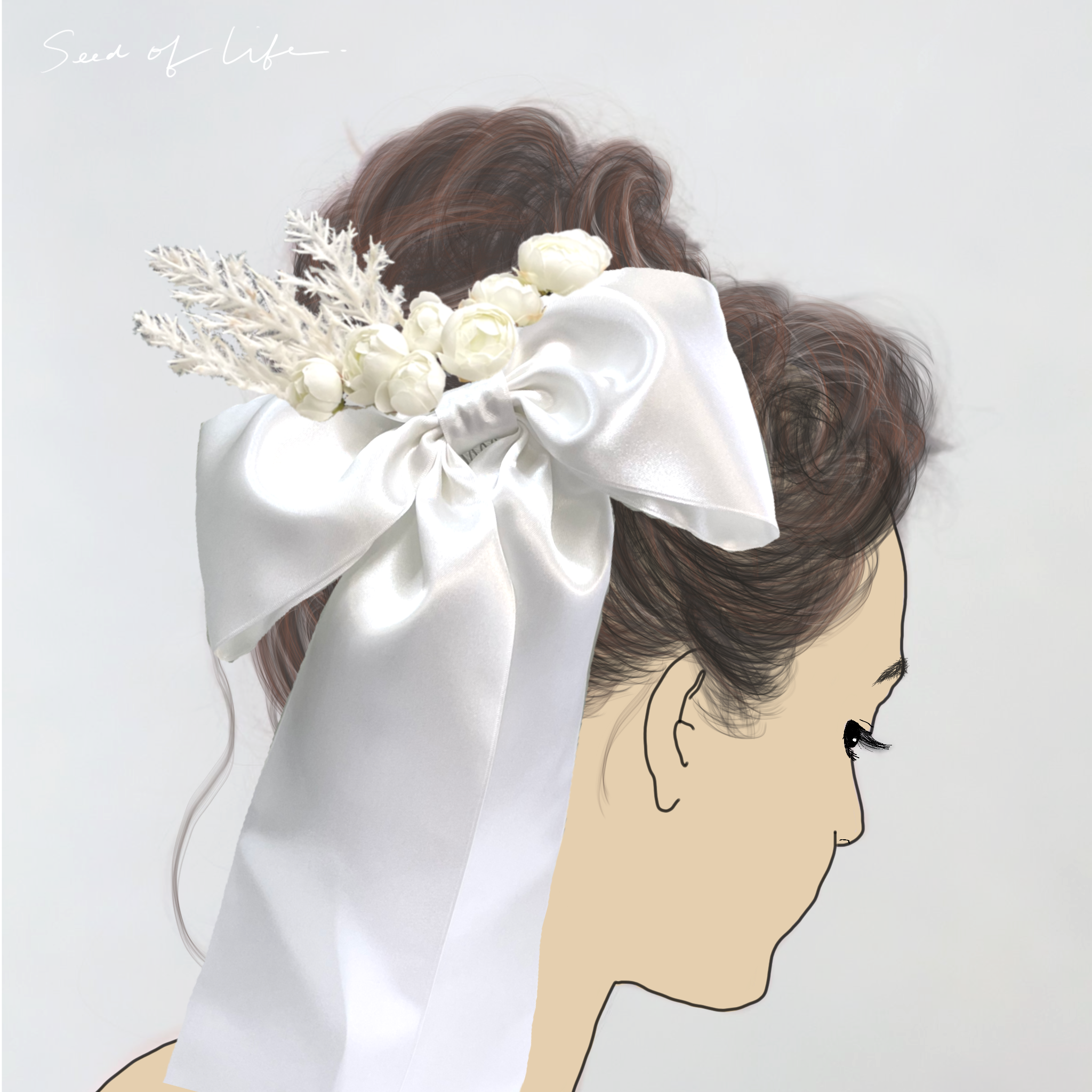 ❁Head Dress❁大きなリボンのクラシカルなヘッドドレス【50703