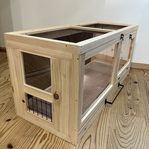 ケージ 木製 ハンドメイド 爬虫類 小動物 DIY - 木工房 NA