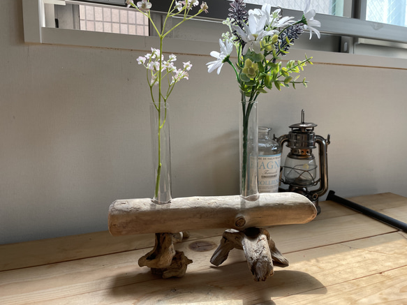 流木手作り花器 流岸木 天然木 一品物