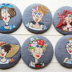 くるみボタン刺繍ブローチ のおすすめ人気通販 検索結果｜Creema