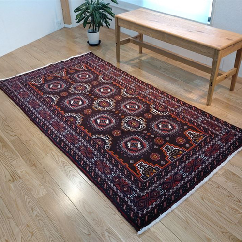 susye様 バルーチ 195×102cm トライバルラグ ペルシャ絨毯 163×95cm ペルシャ 絨毯 バルーチ 手織り トライバルラグ - メルカリ