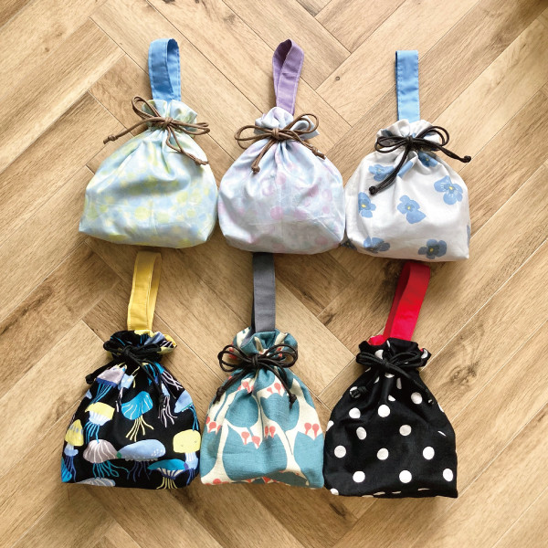 持ち手付き巾着 巾着バッグ handmade chick 通販 16182504