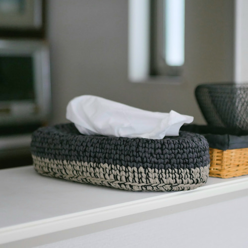 ソフトパック用ティッシュカバー*handmade* ソフトパックの困ったを解決！ソフトパックティッシュカバー