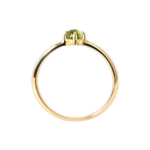 モルダバイト K10ピンキーリング カボションカット ~MUOT~ 指輪