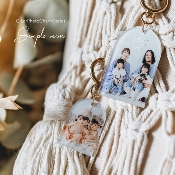 "写真で作る"　PhotoPrintCharm simple mini　窓型　【入園 入学 母の日に】[PCSMMD] 1枚目の画像