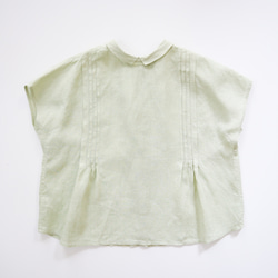 2way tuck & gather blouse (pistachio/linen) 7枚目の画像