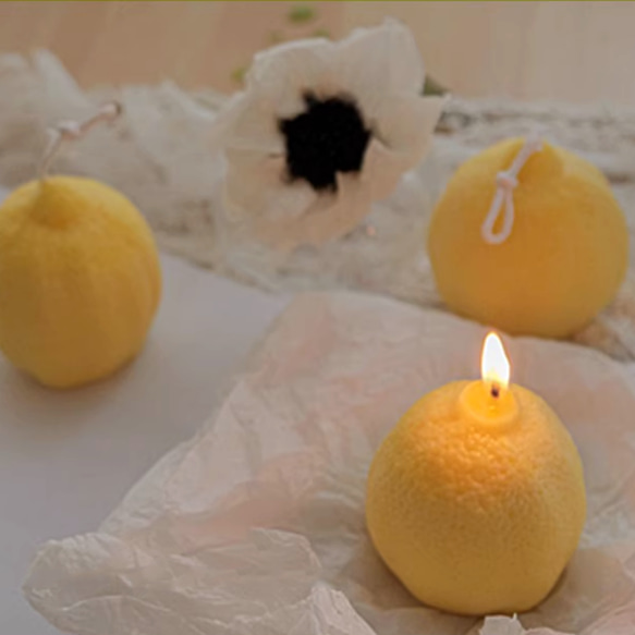 レモン蠟燭 アロマキャンドル 特別な香り ストレス解消 少女 アロマ シミュレーション 4枚目の画像
