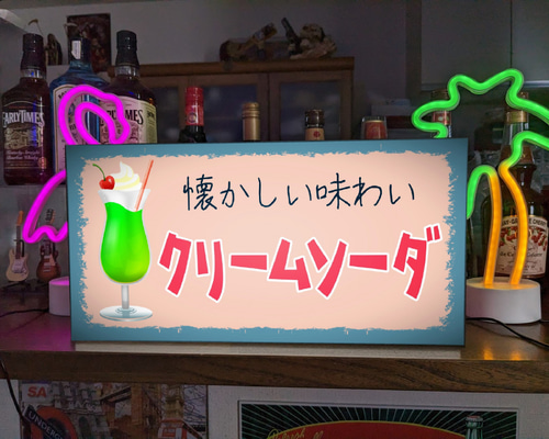 電飾看板 電光看板 フレーム CREAM SODA クリームソーダ ドクロ