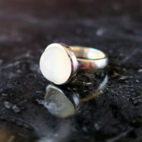 ムーンストーン キャッツアイ リング 5.55ct Moonstone cat's eye ring 4枚目の画像