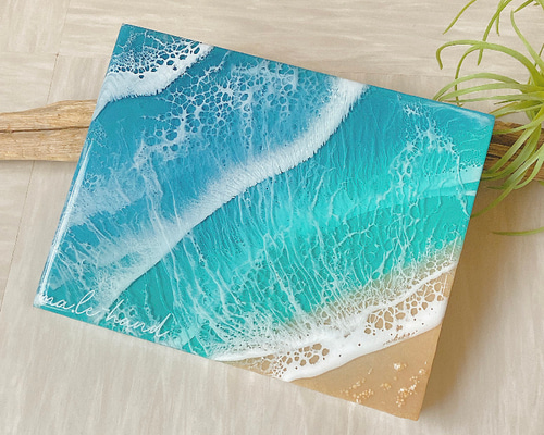 レジンアート星の砂スタンドミラー壁掛け海アートインテリア雑貨