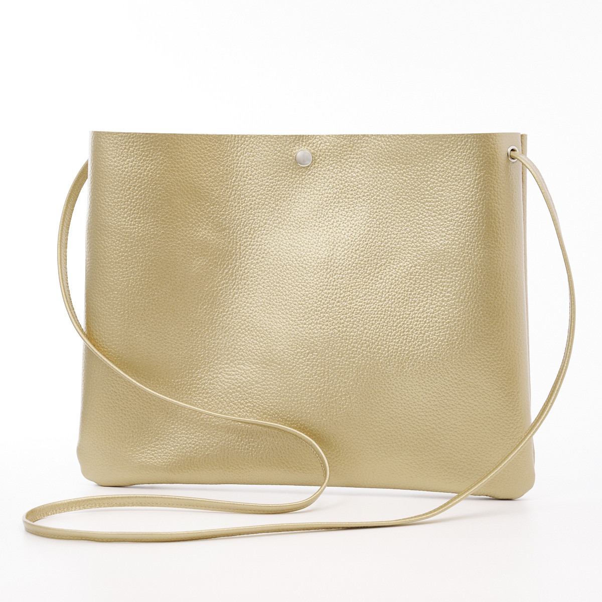正規代理店 【美品】ジルスチュアート ゴールド金具 レザー パフィー サコッシュ バッグ