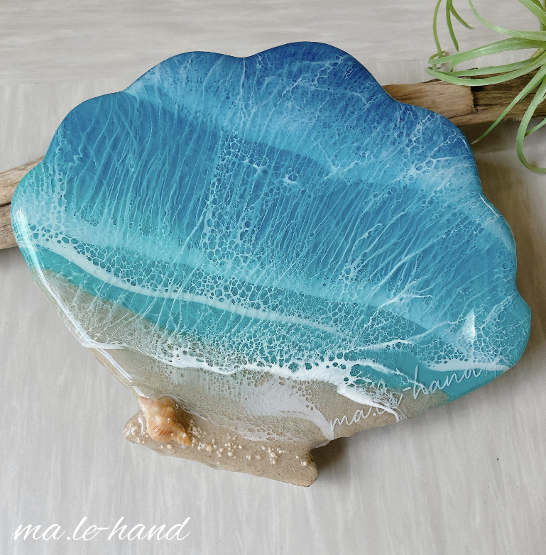 シェル型  海アート  ～海レジン～