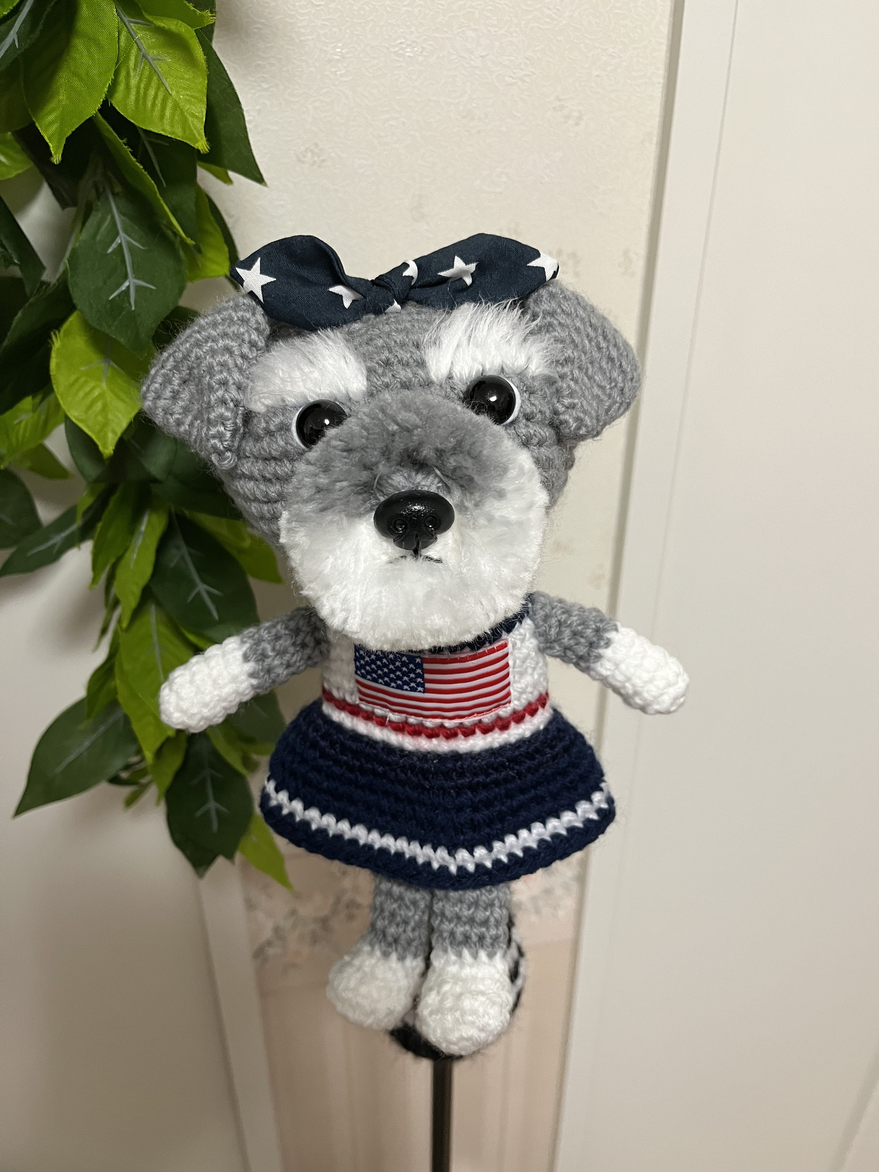 ゴルフ　ヘッドカバー　シュナウザー　女の子