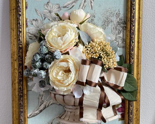 お買い物マラソン限定☆ アーティフィシャルフラワー フレームアレンジ