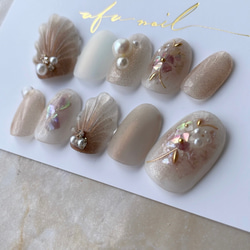 pearl mermaid nail （brown） 2枚目の画像