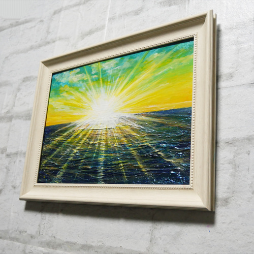 油絵 油彩 油彩画 絵 絵画 【希望の朝】 絵画 HR 通販 16185674