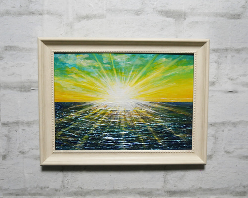 油絵 油彩 油彩画 絵 絵画 【希望の朝】 絵画 HR 通販 16185674