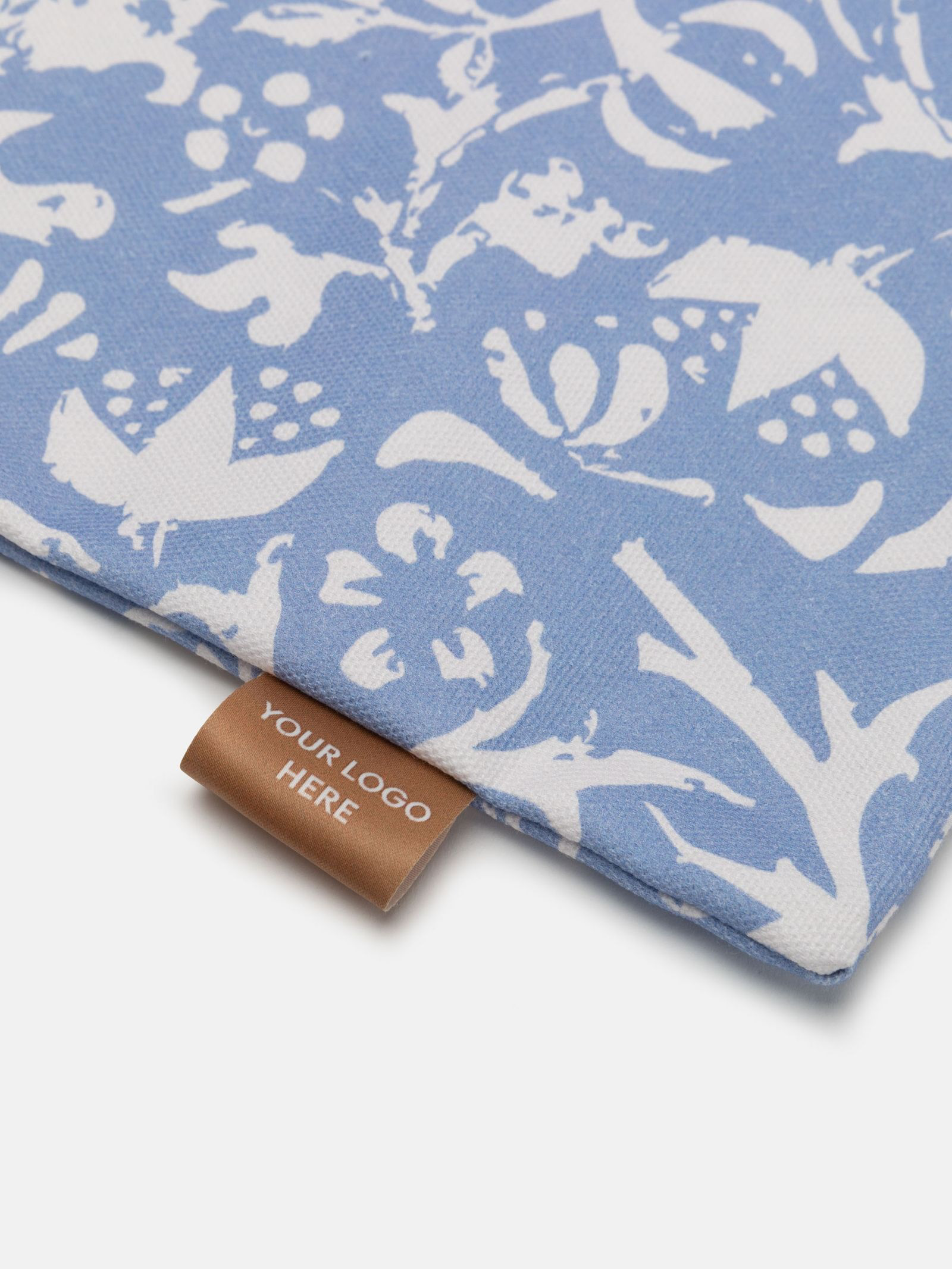 宝石や鉱石のように輝く北欧のカラフルで色鮮やかな花柄や蒼い背景が上品でお洒落 キャンバストートバッグ