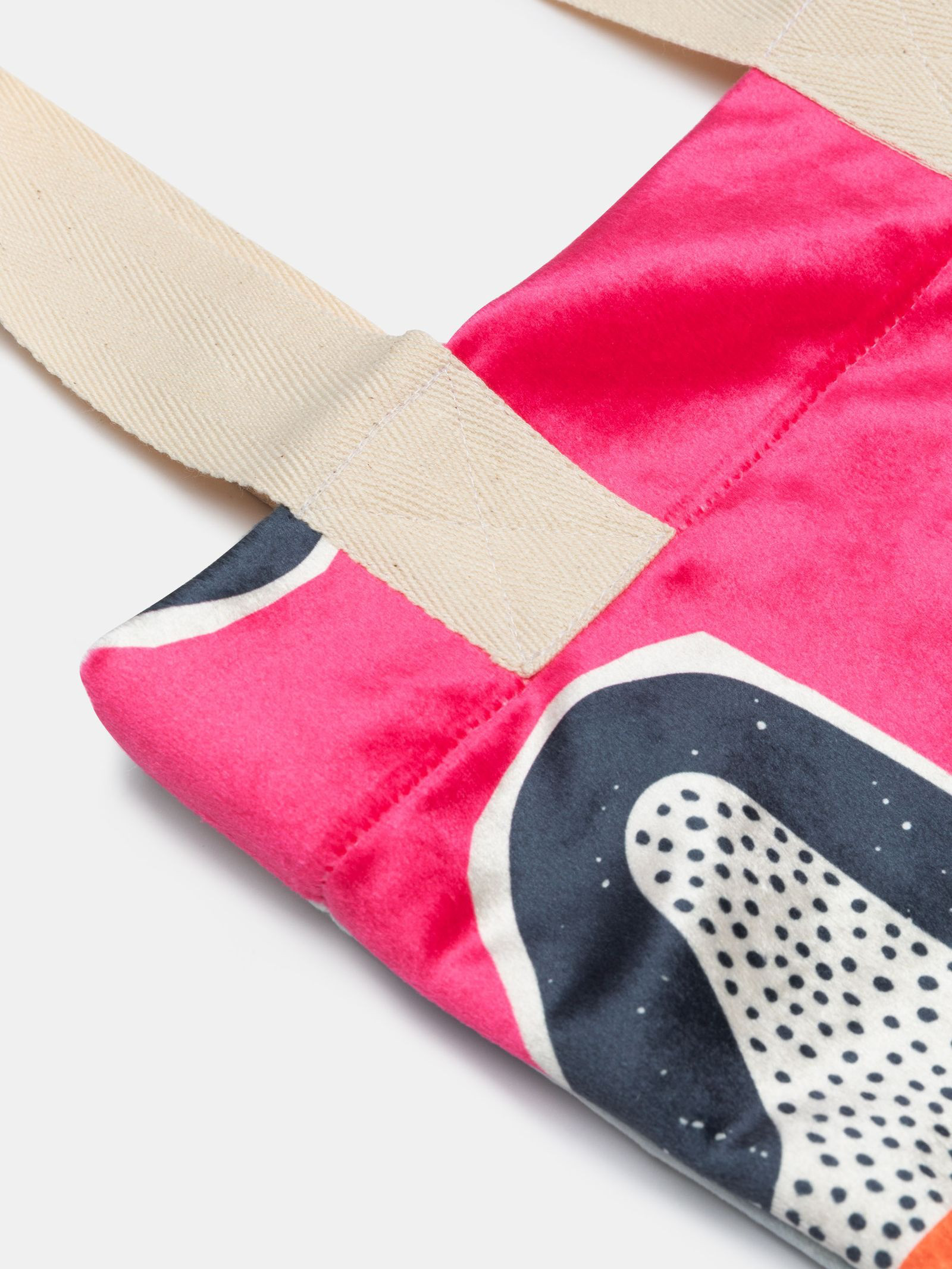 宝石や鉱石のように輝く北欧のカラフルで色鮮やかな花柄や蒼い背景が上品でお洒落 キャンバストートバッグ