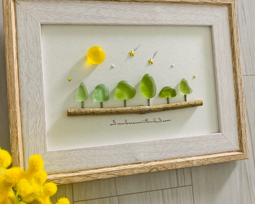 シーグラスアート 富士山 インテリア雑貨 壁掛け 置物 観葉植物 シーグラスアート 富士山 インテリア雑貨 壁掛け 置物 観葉植物