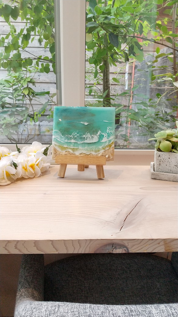 レジンアート　ハワイ　ハワイアン　アート　絵画 海レジン 海レジンアート アート ハワイ インテリア 絵画