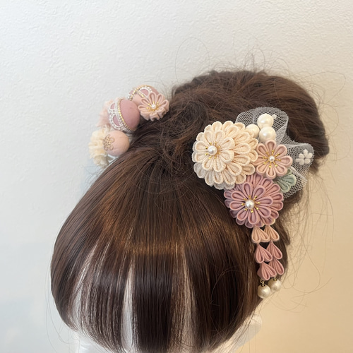 ヘアアクセサリー FUFU つまみ細工リバティ髪飾り かんざし fufu 通販 18027694｜Creema
