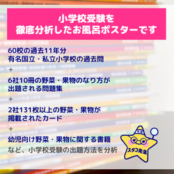 小学校受験　お風呂ポスター　野菜　果物　理科的常識 8枚目の画像