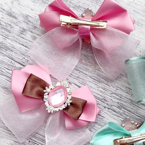 2・ハンドメイド⭐ヘアクリップいちご