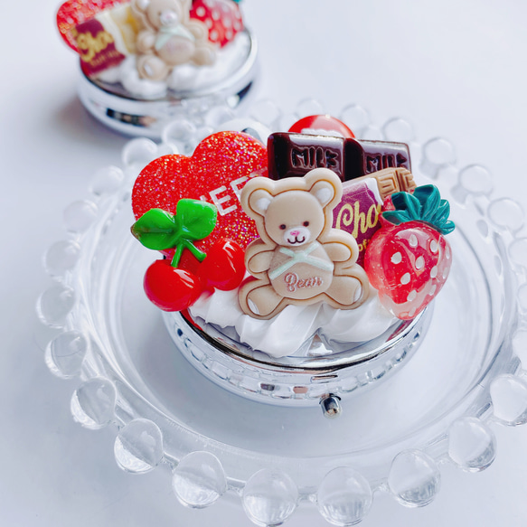 strawberry＆cherry ピルケース　スイーツデコ　 1枚目の画像