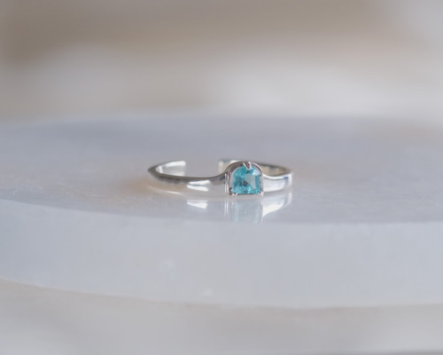 lítil hurð ring 小さな扉 ピンキーリング 天然石ブルー