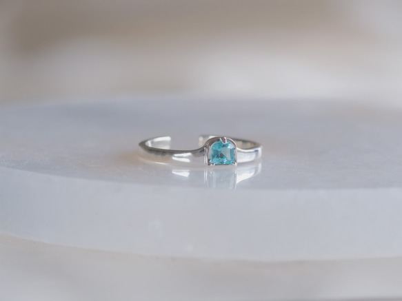 lítil hurð ring 小さな扉 ピンキーリング 天然石ブルー