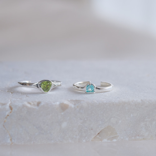 lítil hurð ring 小さな扉 ピンキーリング 天然石ブルー