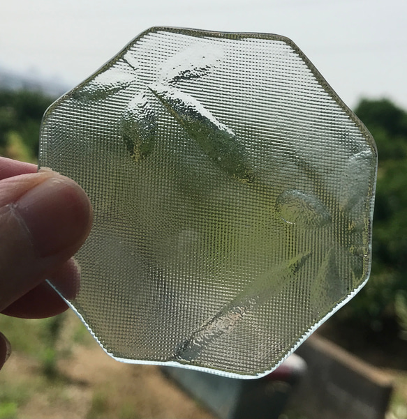 昭和ガラス・マルチトレイ　ヴィンテージガラスの小皿　SDGs 　ちぐさ 1枚目の画像