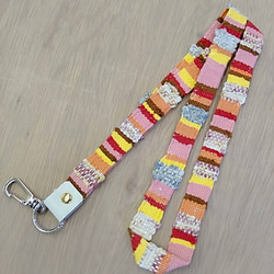 在庫一掃SALE！　ズパゲッティ　ネックストラップ　ネームホルダー　ハンドメイド 在庫一掃SALE！ ズパゲッティ ネックストラップ ネームホルダー