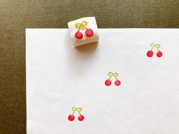 さくらんぼ【消しゴムはんこ】 はんこ・スタンプ Journey Jam 通販